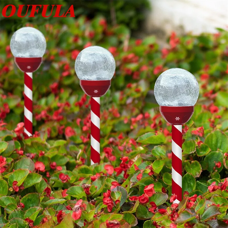 

OUTELA Solar Lawn Light Christmas Outdoor Waterproof Garden Crack Spherical Landscape Light
