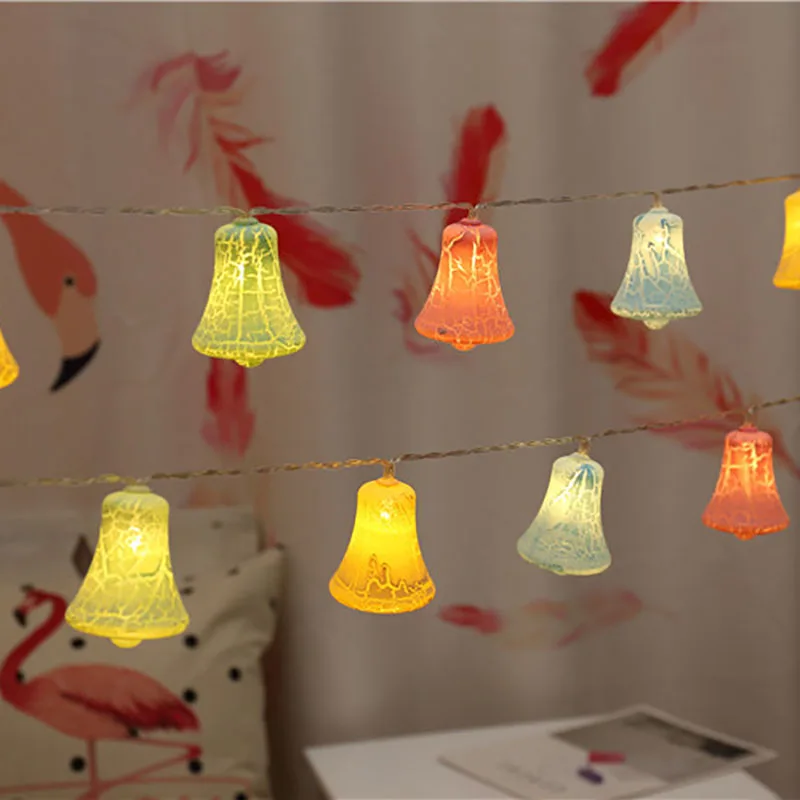 

Light String Crack Bell LED String battery Operated Garland Lights Chain Lamps Christmas Outdoor Holiday Bedroom Halloween Patio