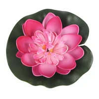 5PCS/Set Colorful Artificial Fake Floating Water Lily Flower Lotus Leaf Pond Plants Garden Pool Decor - Image 2