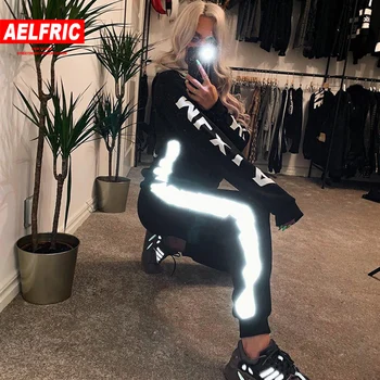 

Aelfric Hip Hop Patchwork Flash Reflective Harem Cargo Pants 2019 Harajuku Streetwear Skateboard Casual Joggers Women Trousers