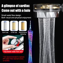 Shower Turbocharger Turbolux Shower Head with Turbo Fan High Pressure Power Hand Shower Head 360° Rotating Bathroom Accessories
