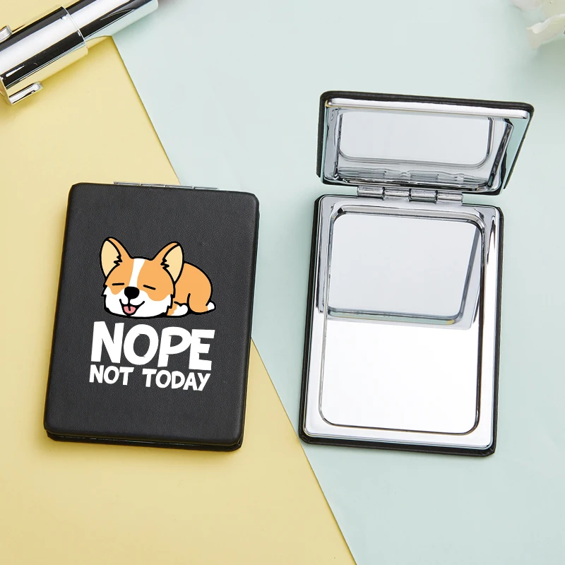 Personality Portable Folding Double Mirror Girls Pocket Mirror Mini Makeup Mirrors Cosmetics Tool espejos 5