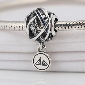 

Authentic S925 Dangle Charm Space Mountain Pendant Bead fit Lady Bracelet Bangle