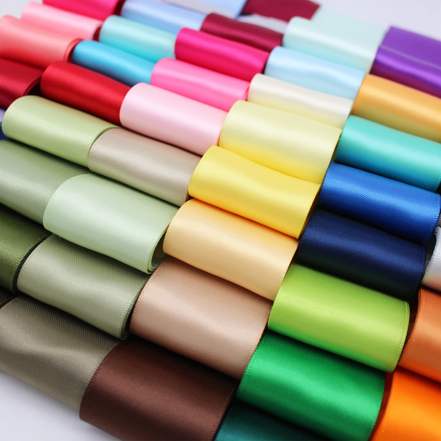 

5 Meter Many Colors Satin Ribbon Double Sided Polyester Fabric Tapes For Hair Bow Crafts DIY Accessories 6mm 9mm 16mm 25mm 38mm