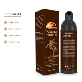 

Unisex No Streaks Self Tanning Mousse Fast-Dry Instant Body Bronzer Darker Sunless Tanning Lotion