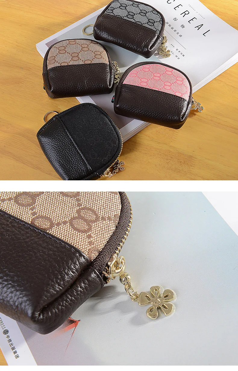 Exquisite Buckle Coin Purses Unicorn Looks Back With Love Pink Mini Wallet Key Card Holder Purse for Women