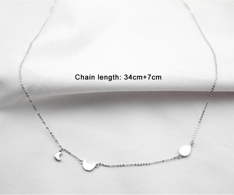 XIYANIKE 925 серебро ручной работы луна кулон ожерелье для женщин Девушка Вечерние Новые Модные Простые ювелирные изделия подарок регулируемый
