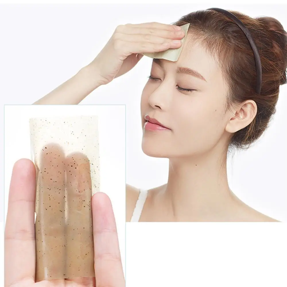 100pcs Korea Fragrant Tissue Paper Face Oil Absorbing Paper Plant Fibres Breathable Linen Pulp Blotting Paper 3