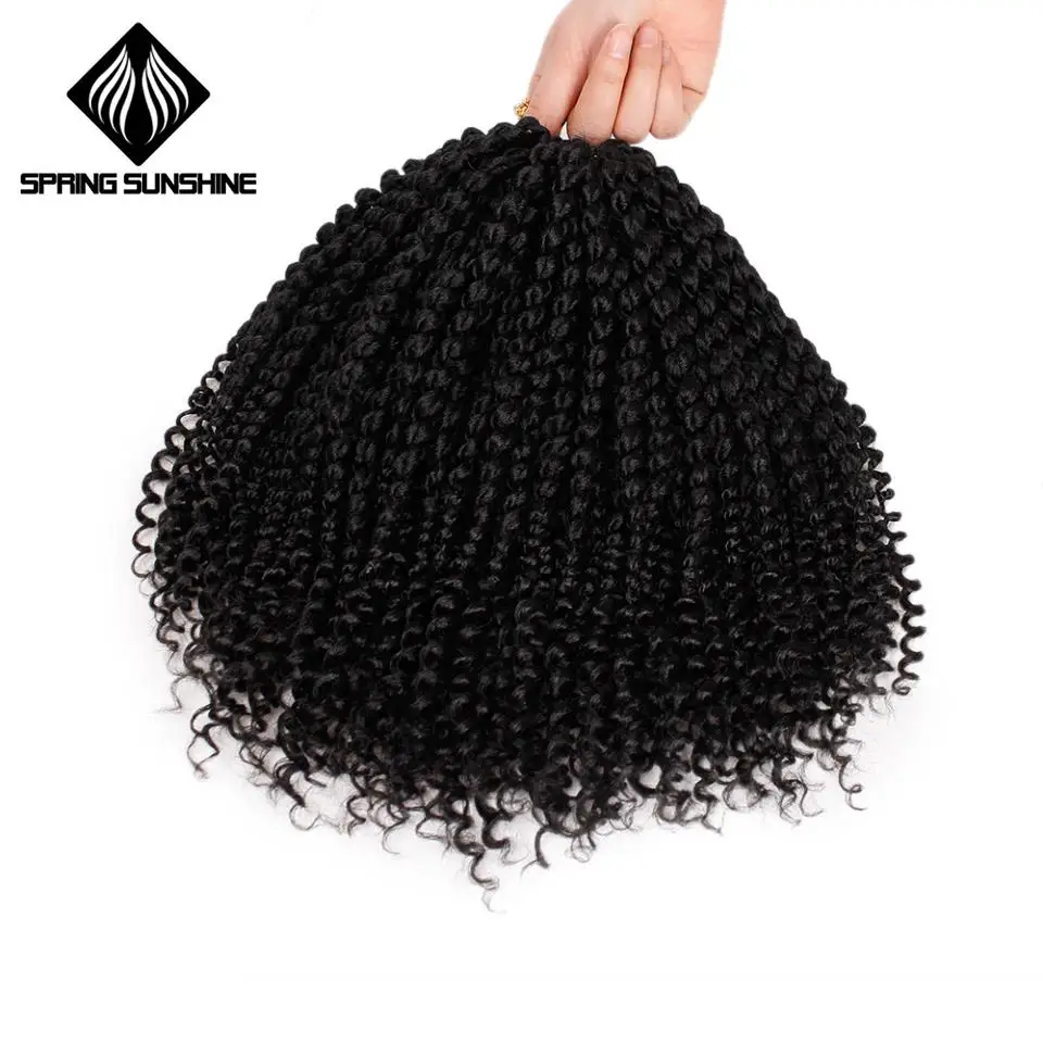 # 1B Marley Braids Ombre Hair Crochet Braid Synthetic Braiding Hair Extensions Braids Curly Crochet Hair Women Locs Twist - Цвет: # 1B