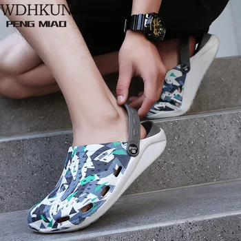 

Men's Summer Hole Shoes Sandals Breathable Casual Outdoor Non-Slip Beach Slipper Fashion Light Trend Light Walking Shoes Crocse