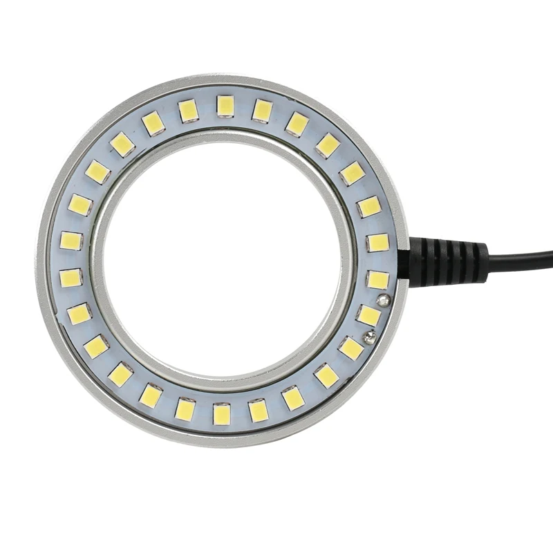Регулируемый SMD 26 шт. светодиодный светильник-кольцевой осветитель лампа 5 в USB Монтажная нить 48 мм для стерео тринокулярного бинокулярного микроскопа