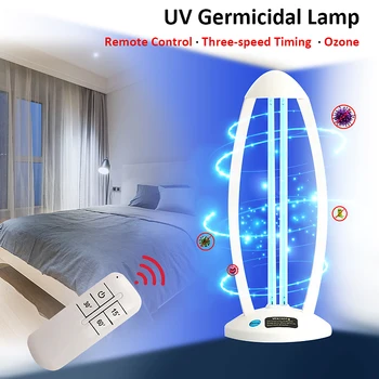 

36W UV Disinfection Lamp Ultraviolet Germicidal Lamp Ozone Quartz Household UVC Germicidal Sterilizing Light with Remote Control