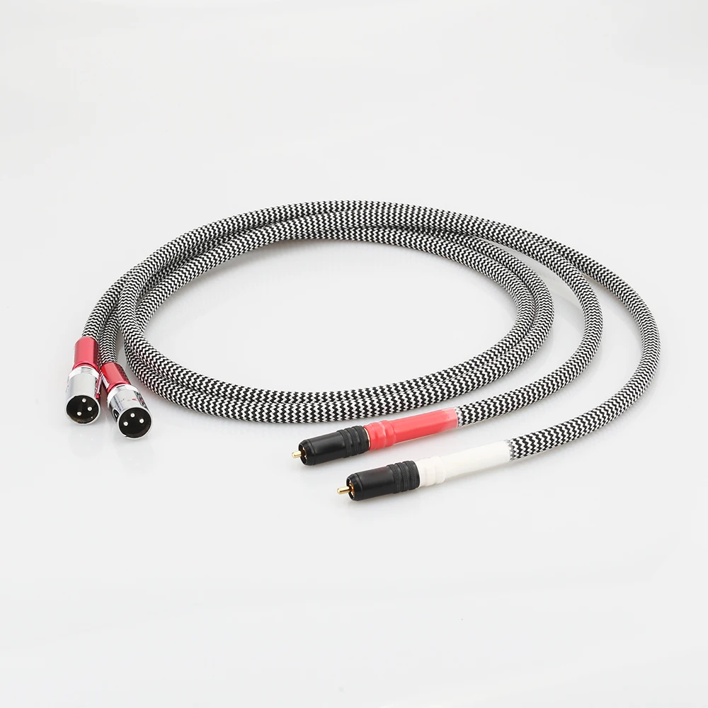 Пара аудиофилов аудио кабель 2 RCA штекер XLR Женский Соединительный HIFI к Мужской |
