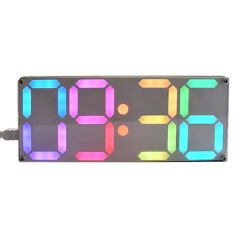 

Large Rainbow Color Digital Tube DS3231 Clock DIY Kit With Customizable Colors