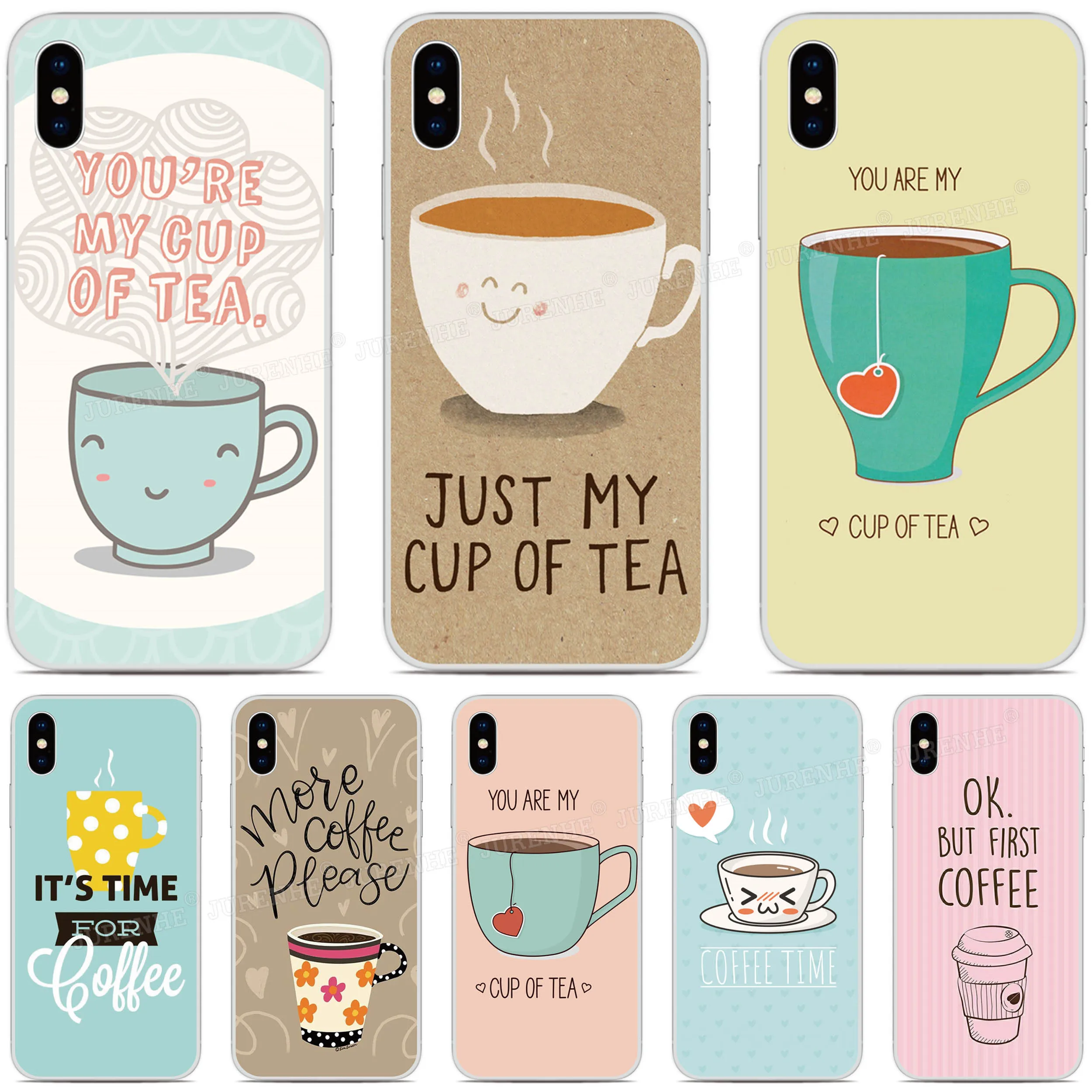 Забавные чашки для чая и кофе ТПУ чехлы мобильного телефона из мягкого силикона