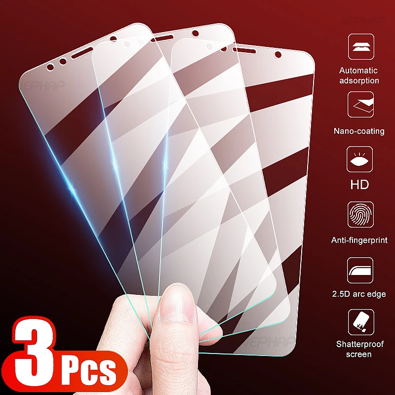 3Pcs Tempered Glass On The For Honor X10 9S 9A 9C 9X 8A 8C 8S 8X Screen Protector For Honor 7A 7C 7S 7X V30 V20 X10 20S 30S Film phone screen protectors