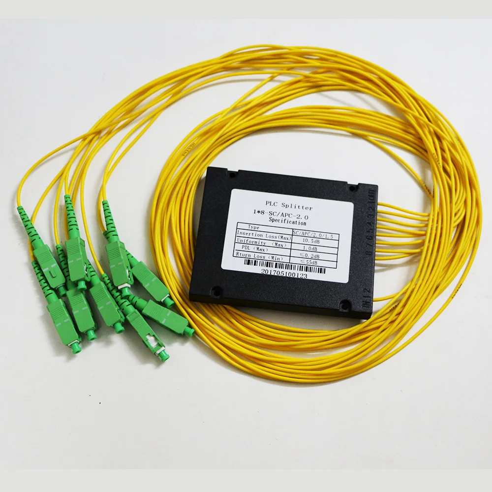 10 шт. FTTH 1 до 8 SC APC/SC UPC PLC волоконно-оптический сплиттер SM одномодовый Cassete Тип FTTH