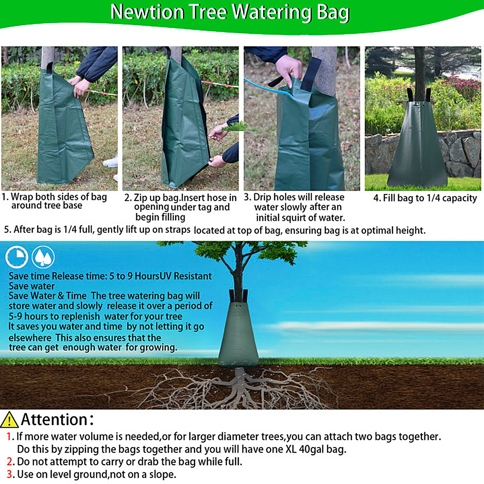 20 Gallons Dripper Pouch Reusable Agricultural Tree Water Bag Slow Drip Irrigation Bags Fram Watering Accessaries Products New