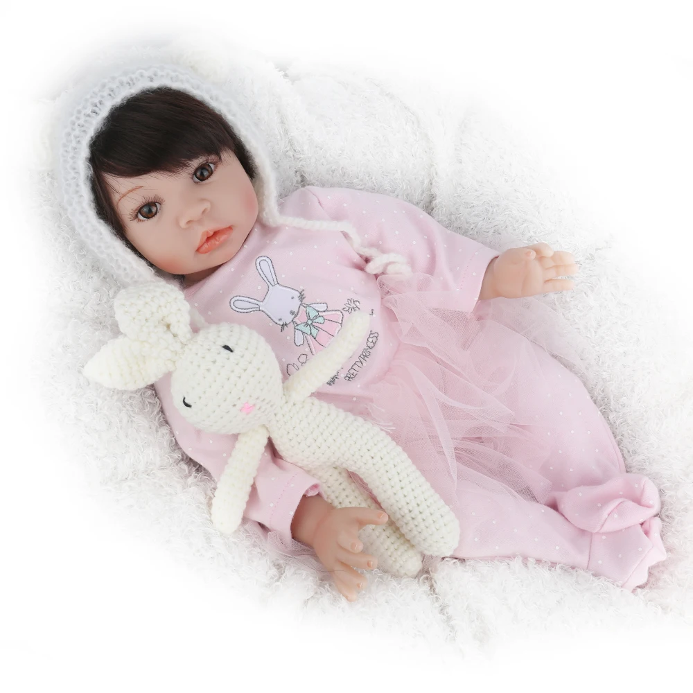 Кукла npk bebes возрожденная кукла, Реалистичная bebe boneca menina силиконовая девочка 22 дюйма милый прекрасный Рождественский подарок игрушки подарок