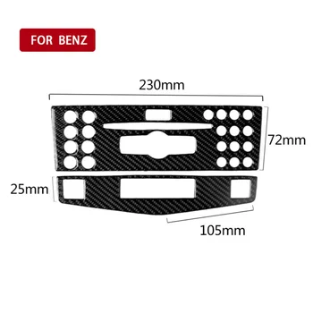 

2020 Hot Sale 2Pcs Carbon Fiber Console CD Panel Cover For Mercedes-Benz C-Class W204 07-10 Durable And Practical