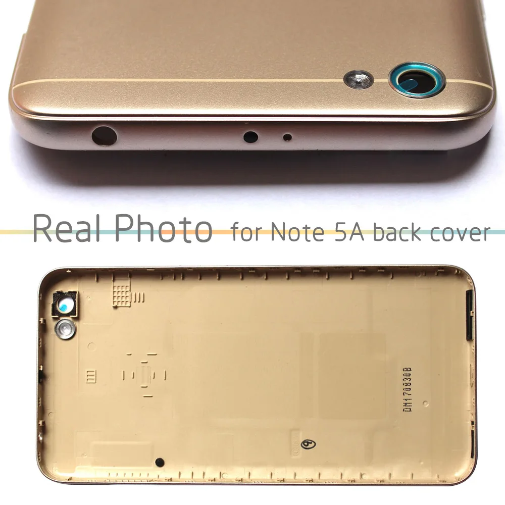 5," для Xiaomi Redmi Примечание 5A 2GB задняя крышка батарейного отсека задняя дверь+ объектив камеры для Note 5A Pro Prime 3GB запасные части для ремонта