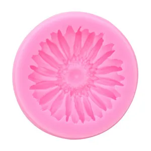 Pink Модная форма подсолнуха 3D силиконовая форма для торта средство, Мыло Форма для шоколада кухонная форма для выпечки глиняная форма - Цвет: Pink