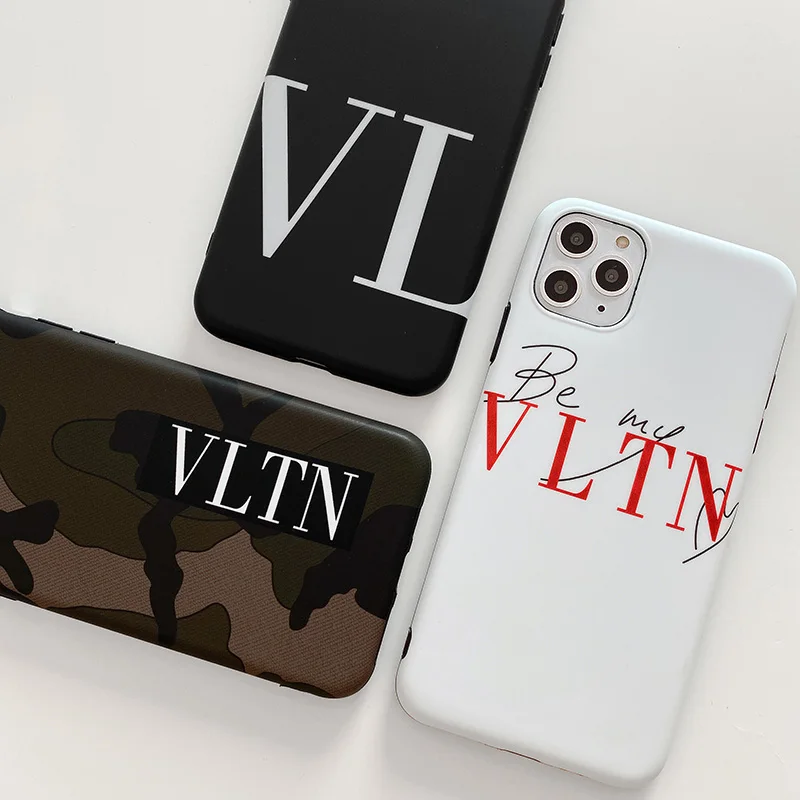 Роскошный брендовый Мягкий силиконовый чехол VLTN из ТПУ для IPhone 11 11Pro max X XS Max XR 7 8 Plus