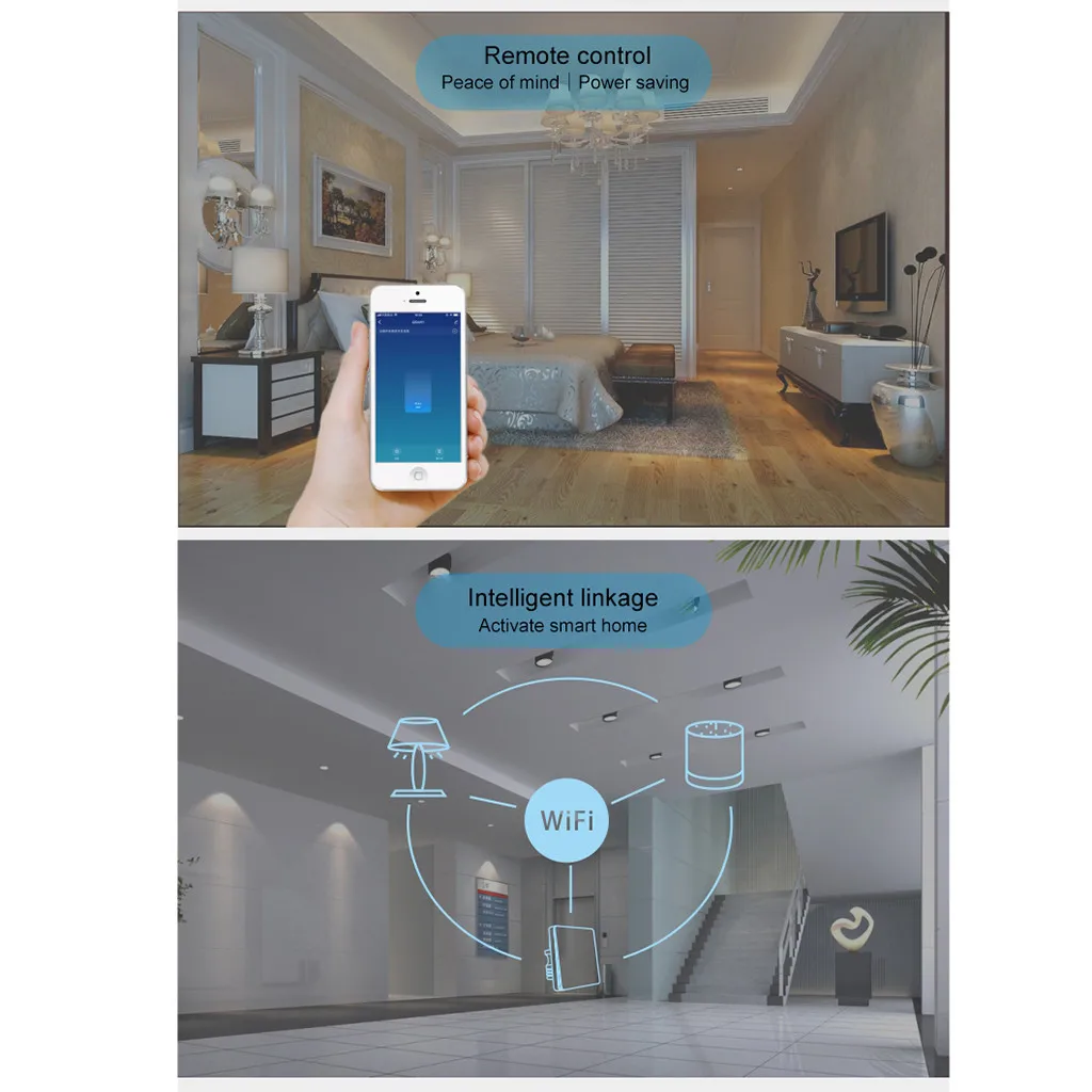 Умный переключатель Smart Life для Alexa/для Google Home Голосовое управление wifi переключатель