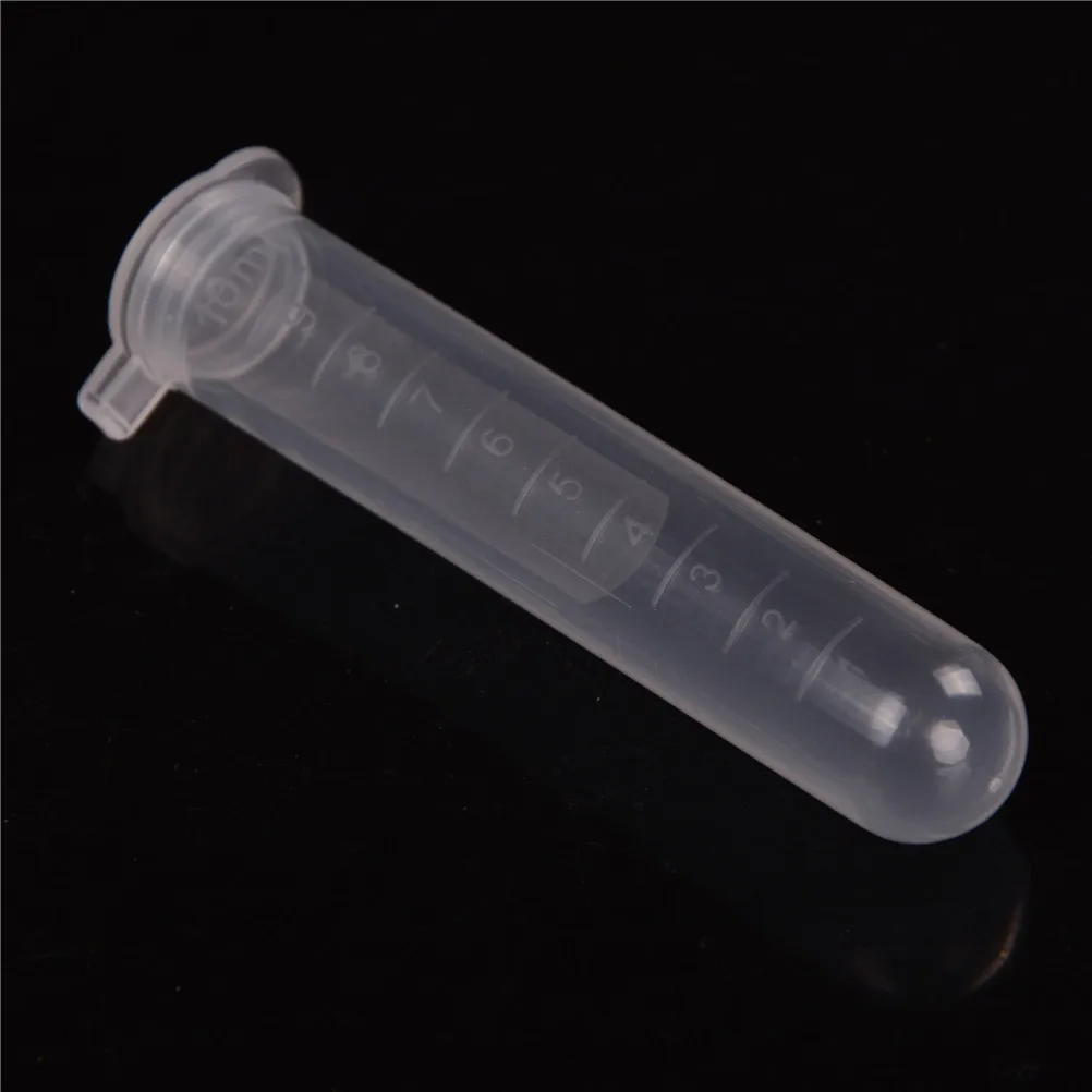 Sample Test Tube Specimen Tube Lab Supplies Clear Micro Plastic Centrifuge Vial Snap Cap Container for Laboratory 20pcs 10ml