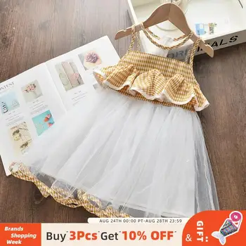 

Bear Leader Girls Dresses New Children's Clothing Girls Sweet Flower Embroidery Bow Dress Summer Princess Dress Vestidos Costume