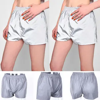 

Summer Womens Luminous Reflective Shorts Trouser Night Running Short Pants Hot