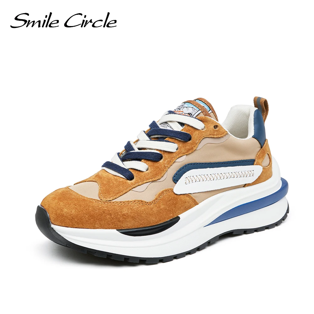 

Женские кроссовки на плоской платформе Smile Circle, повседневная спортивная обувь на толстой подошве, весенняя женская обувь