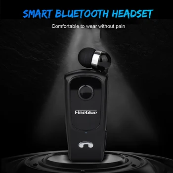 

HD Call Noise Reduction Wireless Retractable Portable Bluetooth Headset Calls Remind Vibration Wear Clip Sports Running Earphone