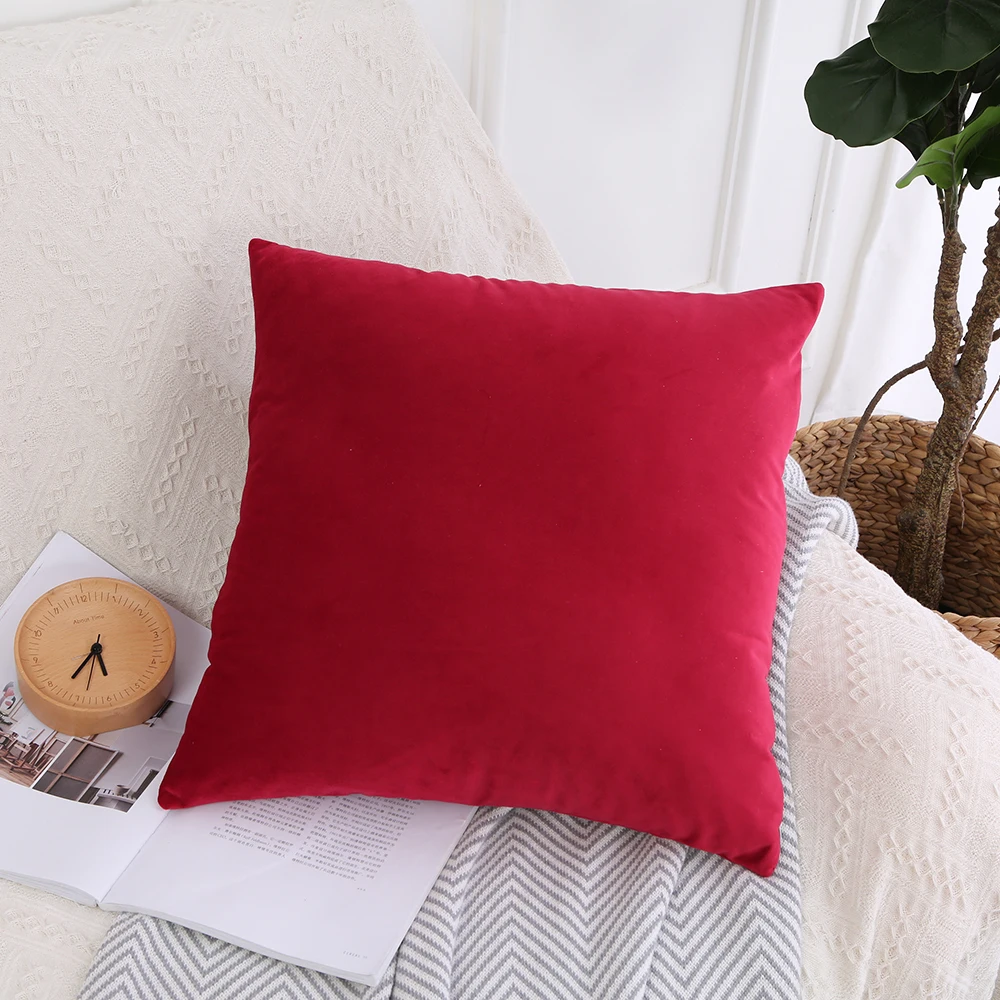 1PCS velvet fabric Cushion cover/Northern European Pattern Sofa cushion cover with zipper decor Pillow cover