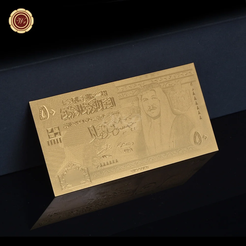 Jordan 1/5/10/20/50 Placcato Oro Banconota Commemorativa Sfida Banconote Souvenir Regalo Aziendale Per La Collezione Home Decor