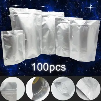 

100Pcs Aluminium Foil Vacuous Mask Bag Thicken Self Seal Food Tablet Storage Pouch Sanitary Bag Damp Proof Dog Cat Food Bag