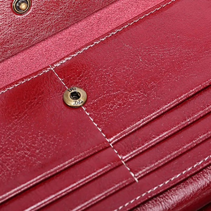 Недавно RFID женский кожаный Длинный кошелек на молнии многофункциональный большой емкости кошелек DO99