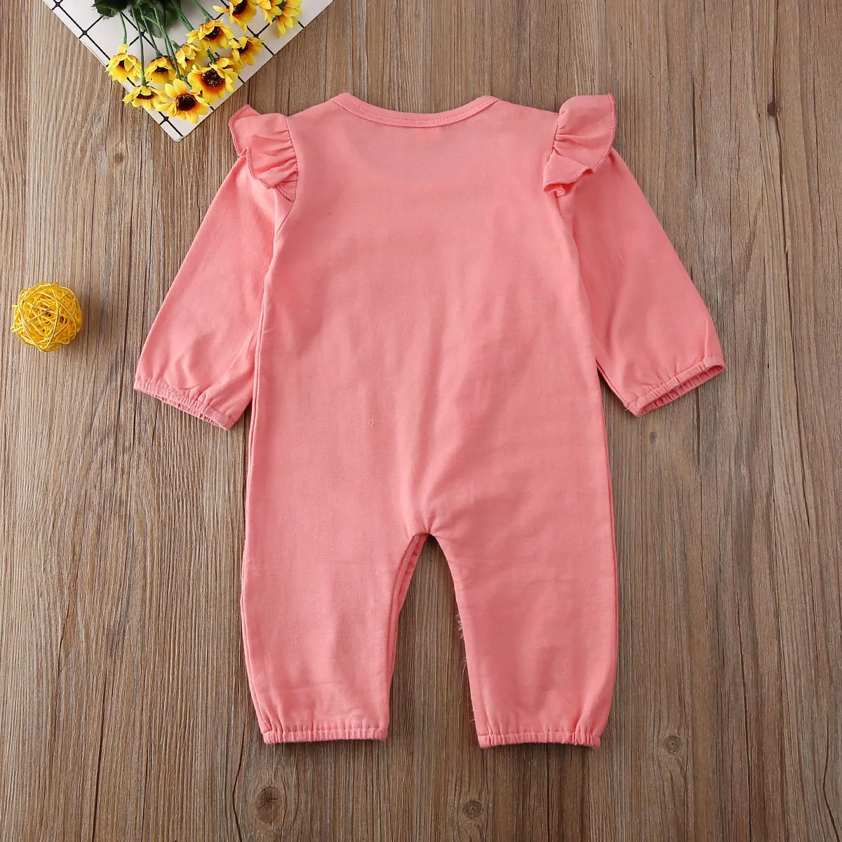 Newest Hot Newborn Infant Baby Girl Floral Long Sleeve Ruffed Bow Romper Long Sleeve Bowknot Spring Autumn Outfits 0-24M