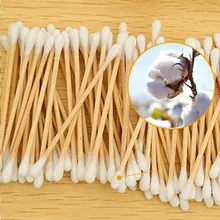 90 шт. одноразовые двухголовые тампоны мягкие хлопковые ушные тампоны для чистки ушей женские косметические инструменты для макияжа Чистка ушей инструменты