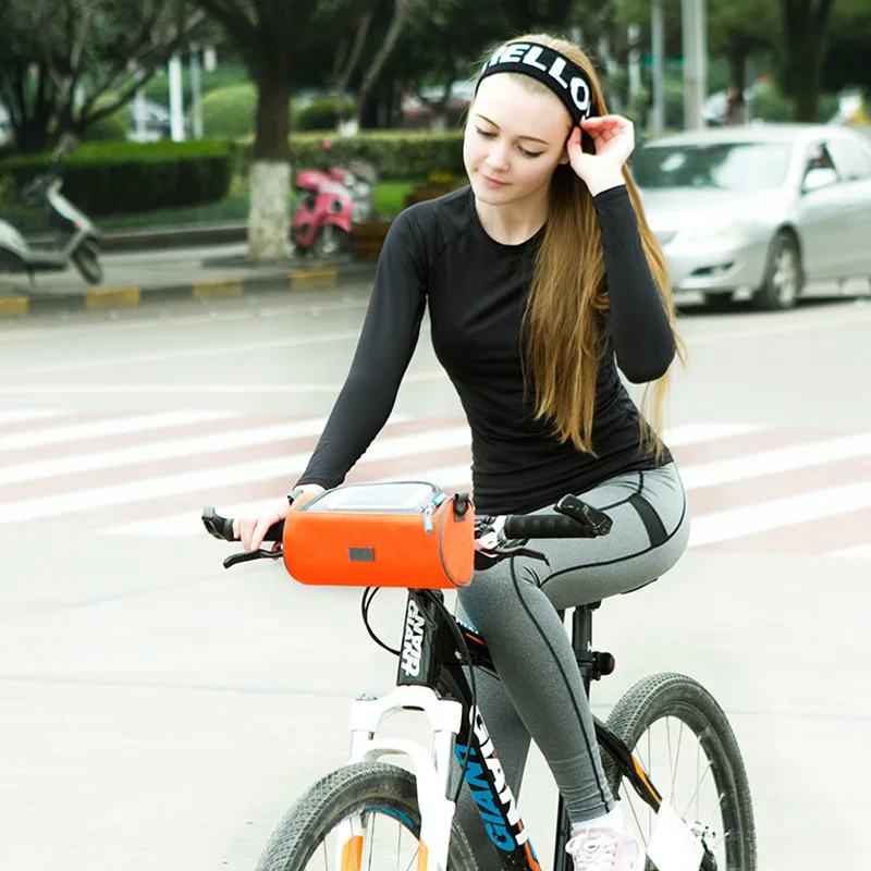 

Large Bicycle Bags Handlebar Front Tube Waterproof Bike Phone Bag Touch screen Pack For Student Women Girl Accessories Cycling