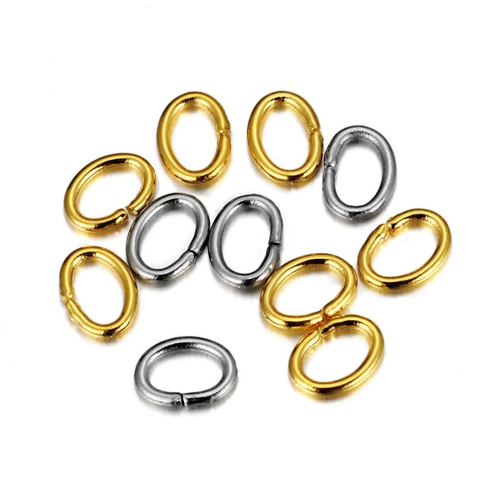 100 Stück ovale offene Biegeringe aus Edelstahl mit Anhängerverschlüssen für DIY-Armbänder und Halsketten, Schmuckherstellungszubehör – Detail 3