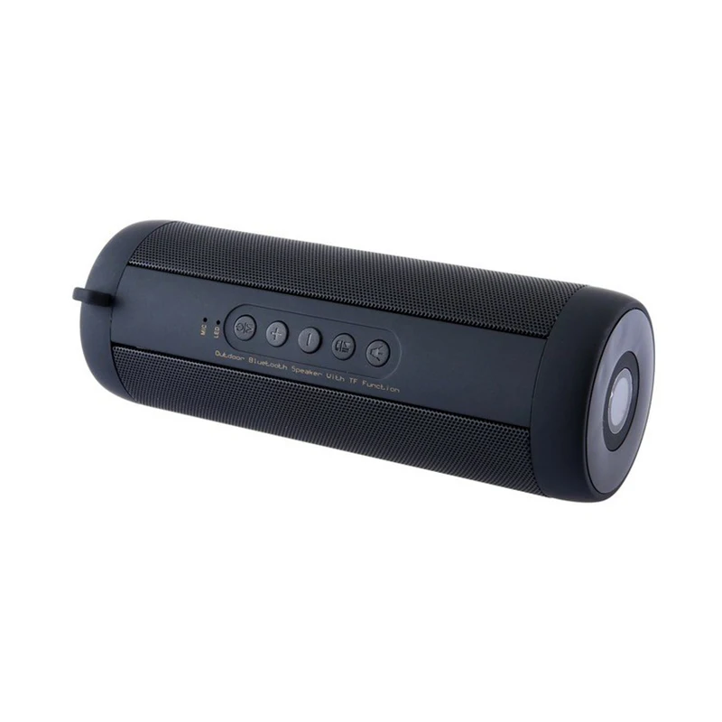 

T2 Bluetooth Speaker Waterproof Portable Outdoor Wireless Mini Column Box Speaker Support Tf Card Fm Stereo Hi-Fi Boxes(Black)