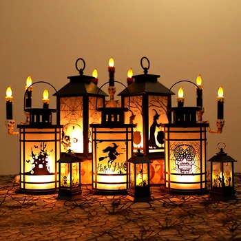 

2019 New Halloween Lantern Haunted House Witch Light Party Hanging Lamp Decor LED Lantern Party Accessories atmosphere Lantern