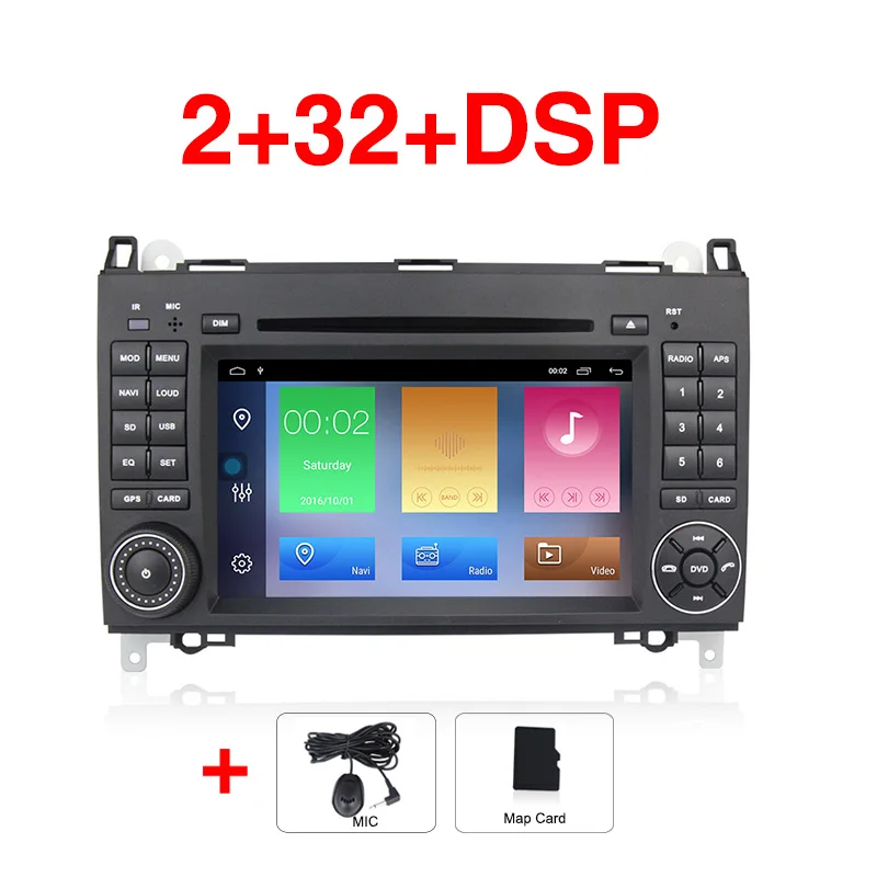 Новинка! 2+ 32G Android 9,1 автомобильный dvd-плеер gps навигация для Benz Sprinter B200 b-класс W245 B170 W209 W169 Viano Vito W639 радио FM - Цвет: Car dvd