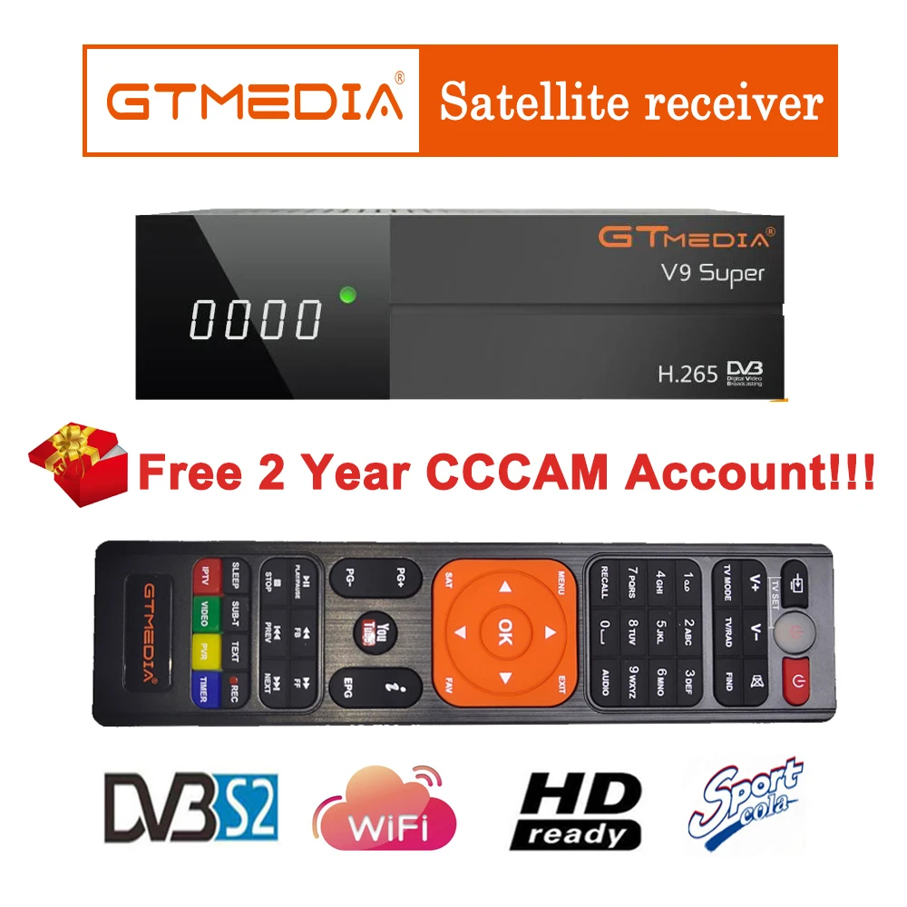 

DVB-S2 Decoder GTmedia V9 Super Spain Portugal Satellite TV Receiver Same GTmedia V8 Nova PK Freesa V9 Super Europe Full 1080P