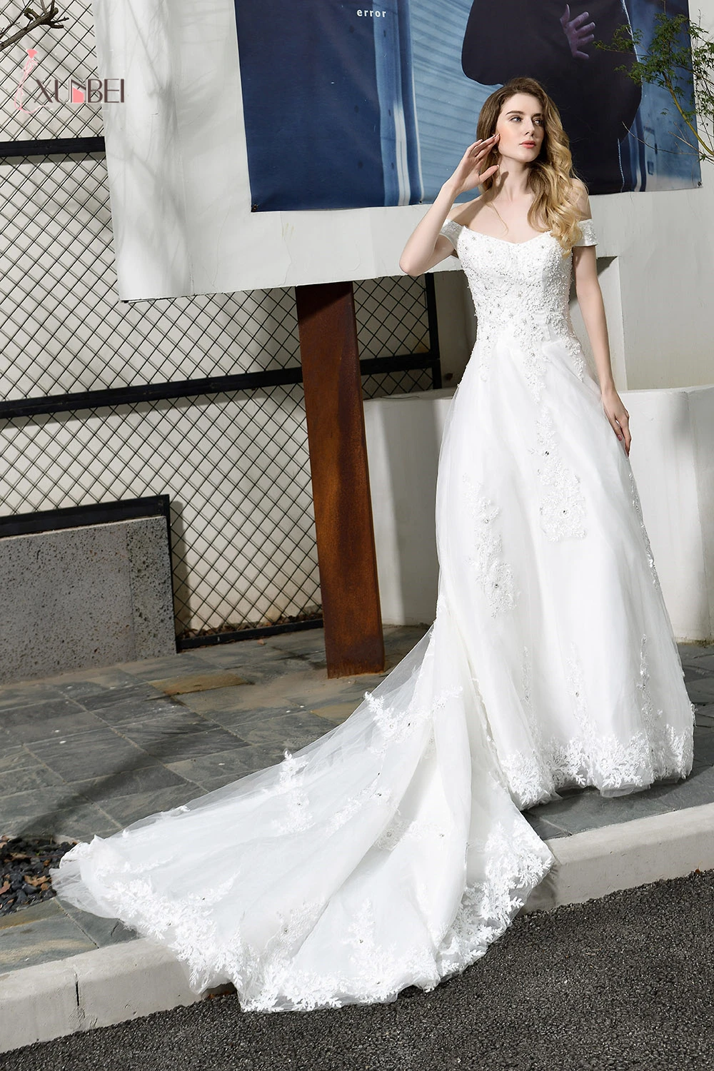 

2020 New In Stock Wedding Dresses Off Shoulder Lace Appliques Sheer Long Bridal Gowns Off Shoulder Wedding Dresses Mariage