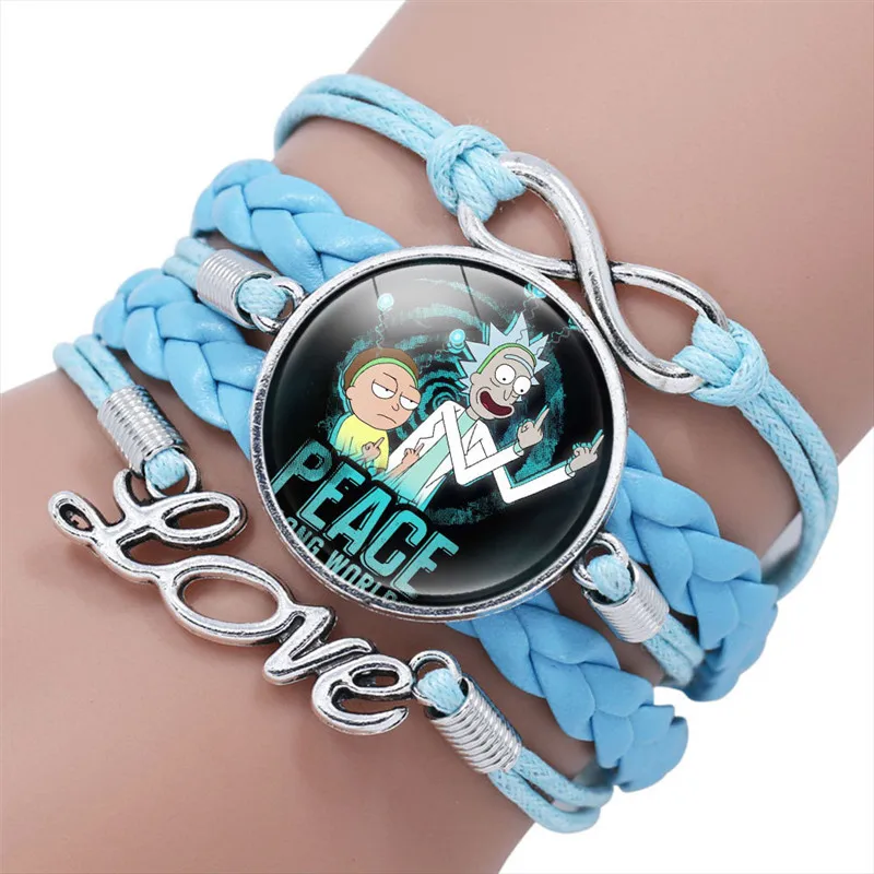 10 стиль Рик и Морти браслет Косплей Аксессуары Ювелирные изделия кожа металл Рик Морти