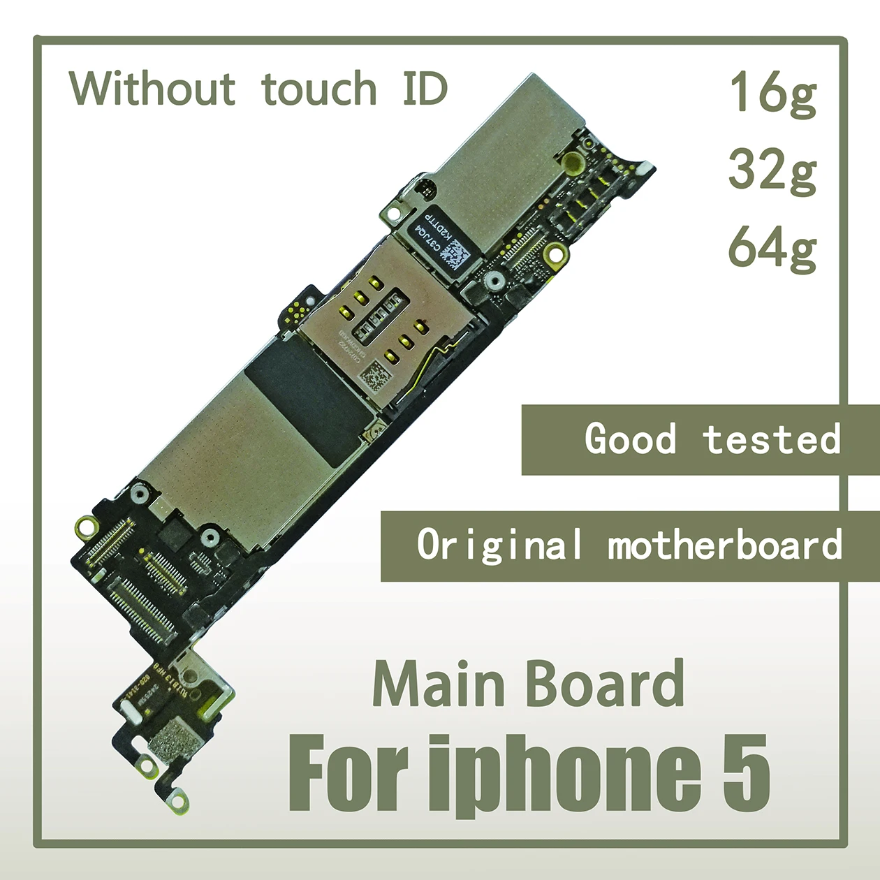 Протестировано и в рабочем состоянии оригинальная материнская плата 16 ГБ 32 ГБ 64 ГБ для iPhone 5 5g Заводская разблокированная материнская плата, логическая плата с системой IOS
