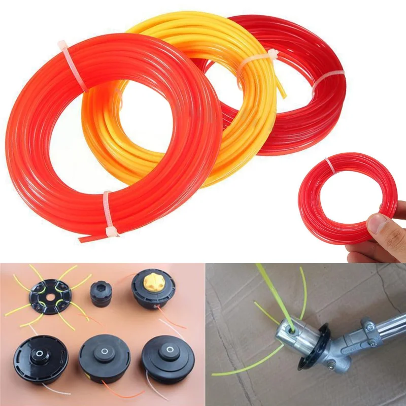 DWZ 10M x 2mm Brushcutter Grass Trimmer Strimmer Line Nylon Cord Wire Round String