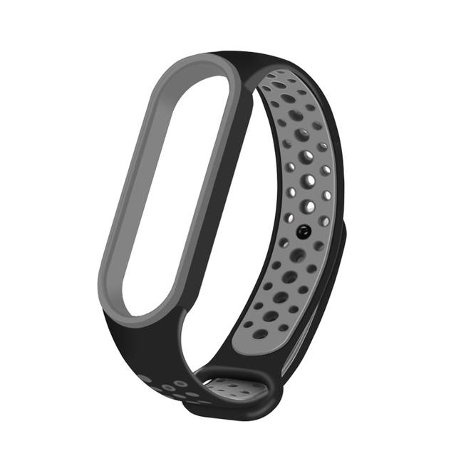 Strap for Xiaomi Mi Band 5 6 4 3 Porous Anti-Sweat Double Color Bracelet Sport Breathable Strap Replacement Wrist Strap